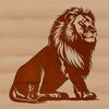 Wild Animal Icon A sitting lion, a big cat commonly found in savannas and grasslands.