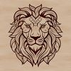 A regal lion's head with intricate details and bold lines, suitable for use in vector design projects.