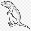 Reptile Design Illustration A digital illustration of a lizard, suitable for vector graphics and cutting machine designs.