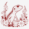 Realistic Lizard Vector Graphic A digital illustration of a reptile lizard in a realistic style.