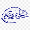 Lizard Silhouette Vector A vector graphic representation of a lizard in simple lines and shapes.