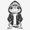 A colorful illustration of a reptile lizard in various poses for clip art design.