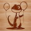 A digital illustration of a reptile, specifically a lizard, designed as vector art for various uses.