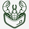 A digital illustration of a sea creature, specifically a lobster, suitable for vector design and cutting machine projects.