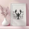 Lobster Clip Art Vector Design Illustrated lobster vector graphic for crafting and design projects.