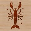 Colorful Crab-Like Sea Creature Illustration A detailed illustration of a lobster, a common sea creature found in oceans worldwide.