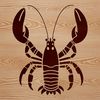 Seafood Icon Illustration A large, clawed sea creature with a hard exoskeleton.