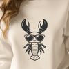Stylish Lobster Icon A cartoon lobster wearing trendy sunglasses and a relaxed expression.