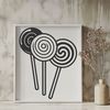 Vector Candy Graphic Design A colorful illustration of a lollipop made from vector shapes.