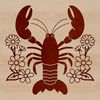 Stylized Lobster Illustration A stylized illustration of a lobster, suitable for use in vector graphic design.
