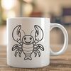 A Beautiful Lobster Illustration A detailed illustration of a lobster, suitable for cutting out with a Cricut or laser cutter.