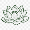 Lovely Water Lily Flower Design An intricately designed lotus flower vector art, suitable for various designs and projects.