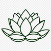 Blooming Lotus Symbolism An illustration of a blooming lotus flower with multiple petals, symbolic in various Eastern religions.