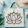 Stylized Lotus Flower in Bloom A stylized illustration of a lotus flower in various growth stages, suitable for vector design and digital art.