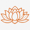 Eastern Symbolism Icon Illustration of a lotus flower, a symbol in various Eastern religions, as a vector graphic.