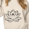A detailed illustration of a lotus flower, a symbol often associated with various cultures and religions.