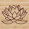 Blooming Beauty Lotus Flower Illustration A detailed illustration of a lotus flower with petals unfolding from the center.