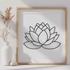 Elegant Floral Symbolism A stylized illustration of a lotus flower in vector format.