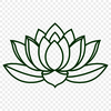 Elegant Lotus Icon Illustrative representation of the lotus flower, a symbol with deep roots in various cultures and religions.