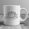 Sacred Lotus Illustration A stylized illustration of the sacred lotus flower, often associated with Buddhist and Hindu symbolism.