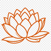 Sacred Lotus Symbolism A stylized illustration of the lotus flower, a sacred symbol in various Eastern religions.
