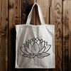 Beautiful Lotus Flower Iconography A stylized representation of the lotus flower, commonly used in religious iconography.
