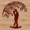 Kiss Under the Lovers Tree A tree with a heart-shaped knothole, symbolizing the union of lovers.