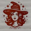 Halloween Witch Illustration Illustrated Halloween witch character with a pointed hat and broomstick, suitable for vector design projects.