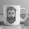 Bearded Male Vector Illustration A stylized illustration of a man with a beard, suitable for vector design projects.