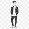 SVG Clip Art Person Image A vector graphic representation of a person, suitable for various design applications.