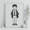 Male Figure in a Clean Vector Style A single male figure in a simple vector format.