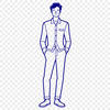 Male Figure Illustration Design A simple illustration of a male figure, suitable for graphic design projects.