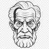 Male Figure Design Icon An illustration of a mature adult male figure in simple design.