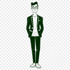 Neutral Male Silhouette Vector Graphic A simple outline illustration of a male figure in a neutral pose, suitable for vector graphics.