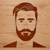 Bearded Man Vector Graphic Free Download A male figure with a beard is depicted in a vector illustration style.
