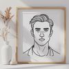 A stylized illustration of a male figure, suitable for vector design and cutting machine projects.