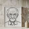 Casual Gentleman Illustration A simple illustration of a middle-aged man in casual clothing.