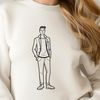 Beautiful Man Clip Art SVG Design A male figure represented in simple, vector design lines.