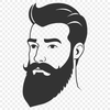 Detailed Bearded Man SVG Design An SVG clip art design featuring a detailed drawing of a bearded man.