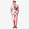 Male Silhouette in Vector Lines A male figure depicted in simple, 2D vector lines.