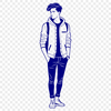 High-Resolution Man Graphic A high-resolution male figure designed as vector art.