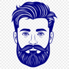 Simple Bearded Man Vector Art A man with a beard in a simple vector design.
