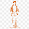 Detailed Male Figure SVG Icon A detailed male figure created as an SVG vector image.