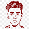 SVG Male Icon Clipart Illustration A male figure designed as vector art for various applications.