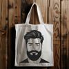 Digital Man Illustration with Beard A digital illustration of a man with a beard.