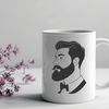 Male Figure SVG Vector Art Image of a male figure with a beard, created as vector art.