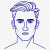 Male Figure Outline Vector Art A male figure in outline form created as vector art.