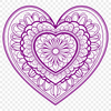 Heartful Mandala Design for Crafting and Digital Art A detailed vector mandala design featuring a heart shape, ideal for crafting, cutting machine projects, or digital art.