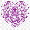 Vibrant Heart Mandalas Design A colorful, intricate heart design featuring Mandalas.