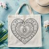 Beautiful Heart Mandalas for Vector Art A intricate mandala design featuring a heart shape, ideal for vector art projects.